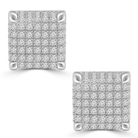 0.75 ct Round Cut Cubic Zirconia Stud Earrings in Screw Back
